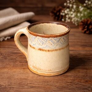 Luling Icehouse Pottery Mug | Hand Thrown Texas Studio Art Stoneware Signed BOB